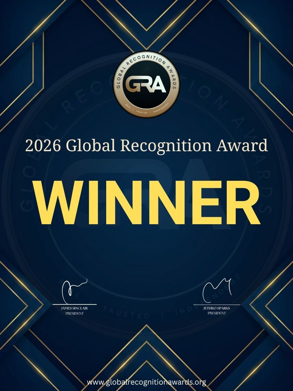 Perfect Landscaping 2026 Global Recognition Award Winner
